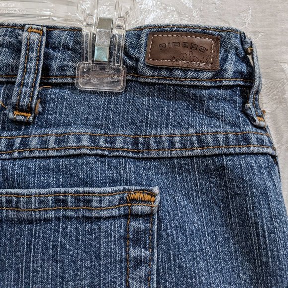 Vintage 90s High Waist Boot Cut Faded Jeans 22WP Petite Stretch High Rise Riders - Picture 4 of 5